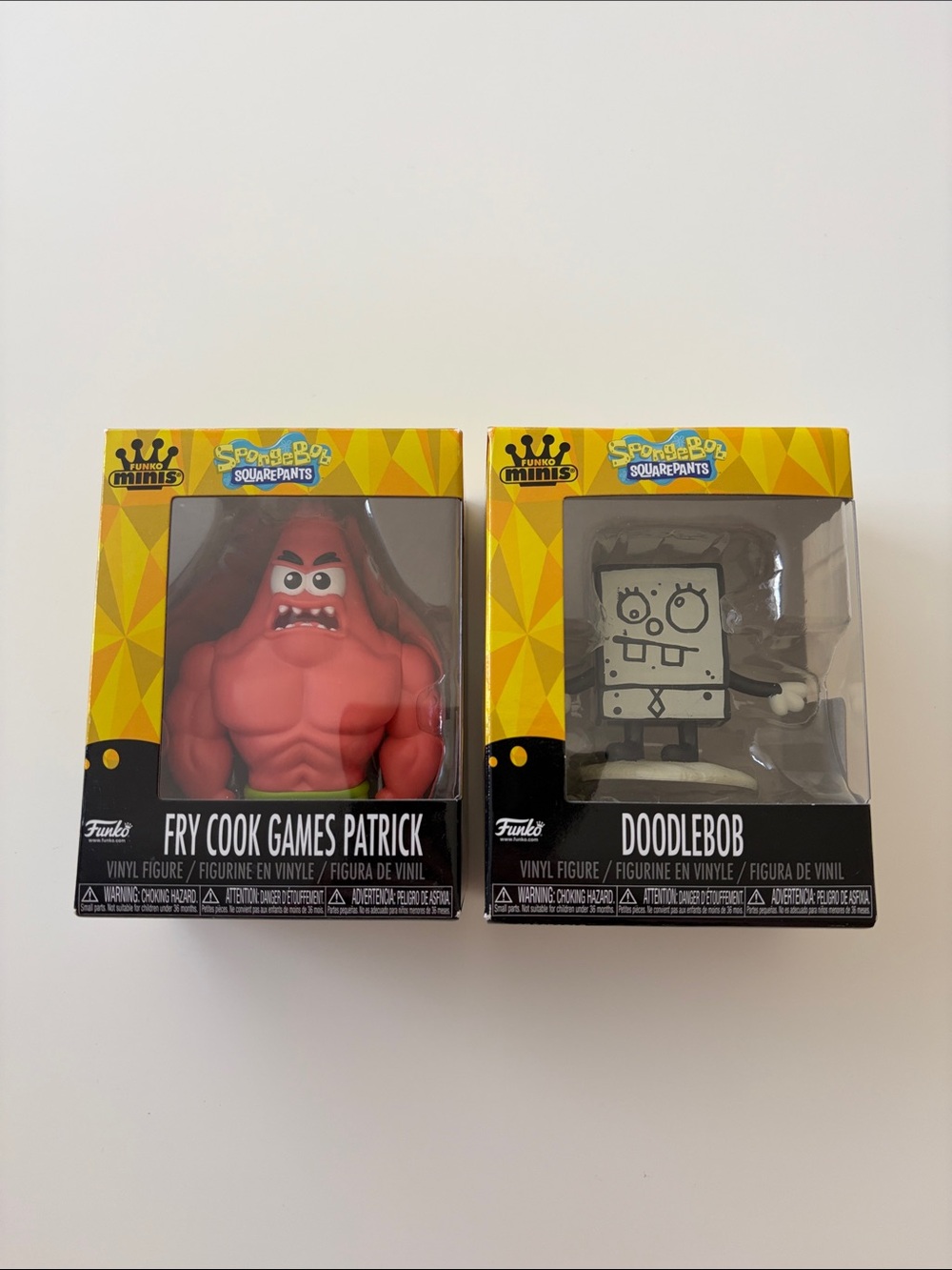 Funko Minis SpongeBob Fry Cook Games Patrick & Doodlebob Vinyl Minis Figures